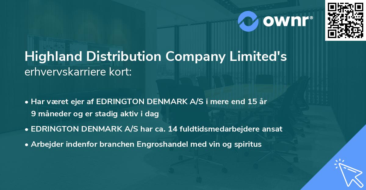 Highland Distribution Company Limited's erhvervskarriere kort