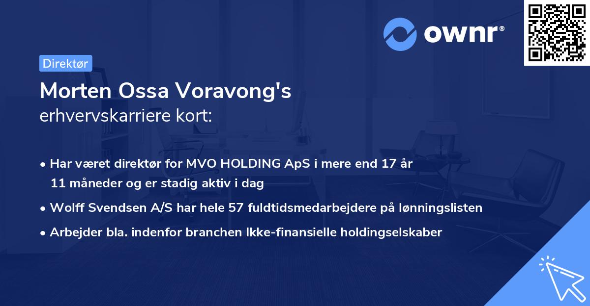 Morten Ossa Voravong's erhvervskarriere kort