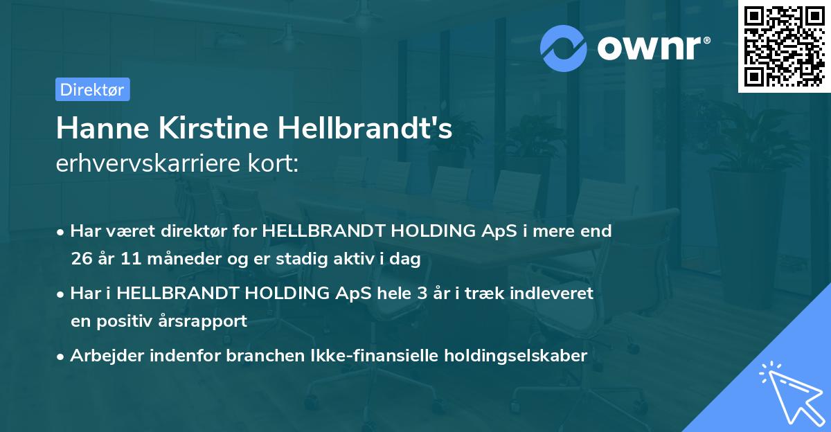 Hanne Kirstine Hellbrandt's erhvervskarriere kort