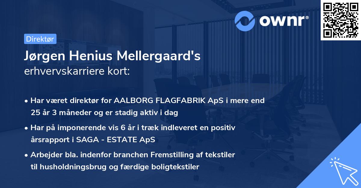 Jørgen Henius Mellergaard's erhvervskarriere kort