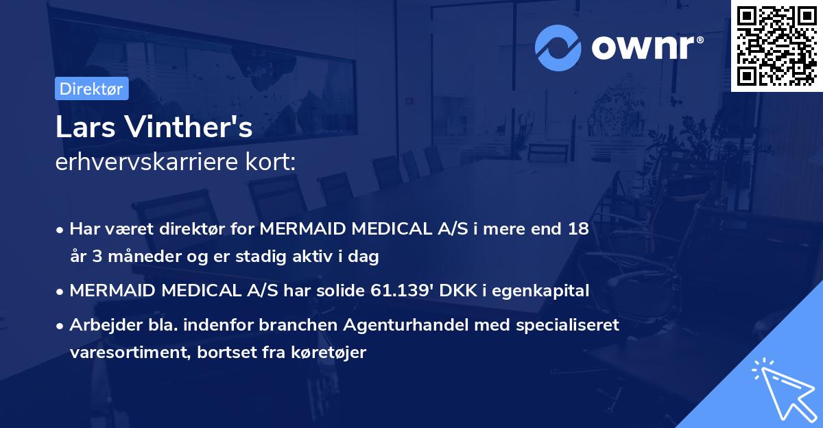 Lars Vinther's erhvervskarriere kort