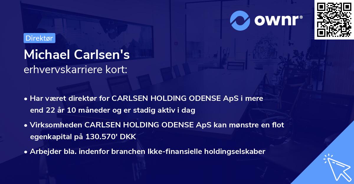 Michael Carlsen's erhvervskarriere kort