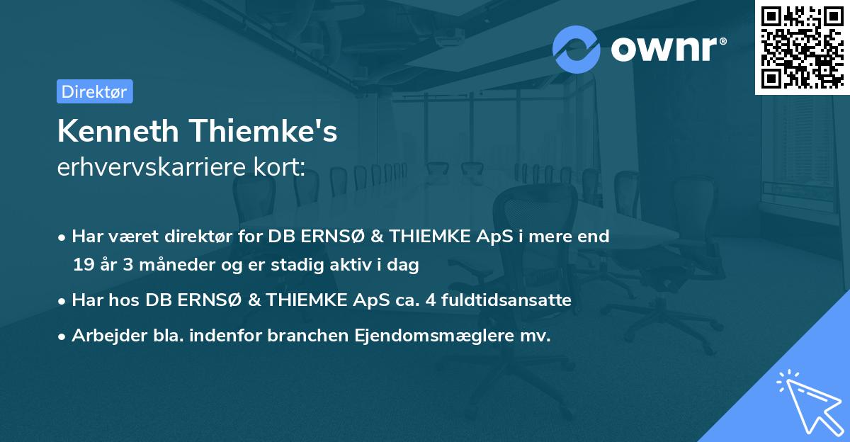 Kenneth Thiemke's erhvervskarriere kort