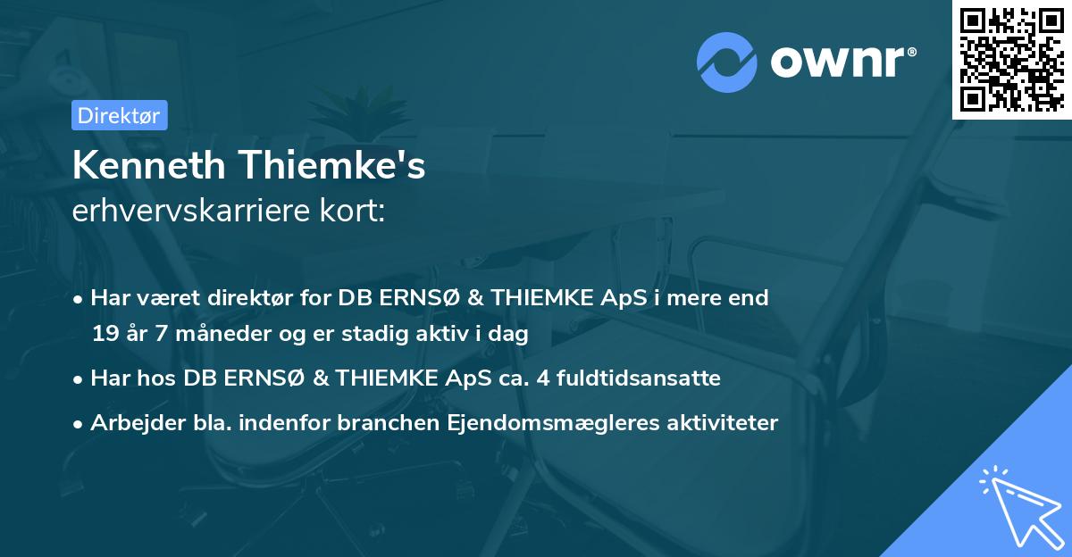 Kenneth Thiemke's erhvervskarriere kort