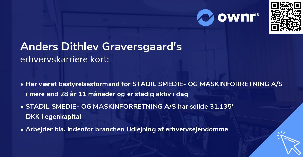 Anders Dithlev Graversgaard's erhvervskarriere kort