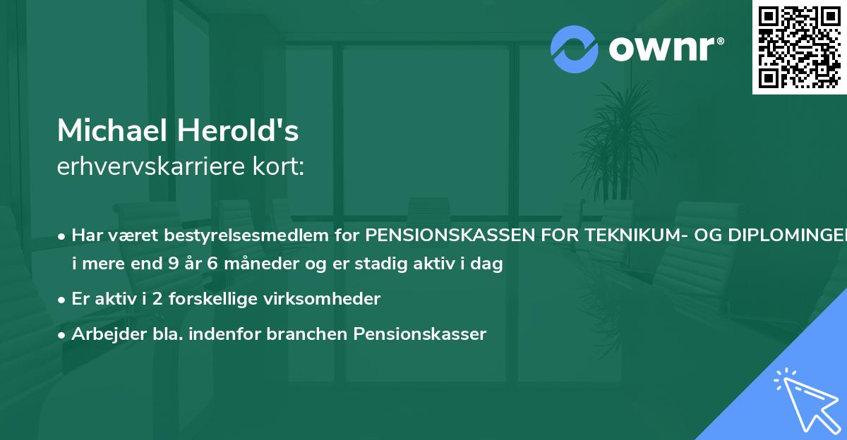 Michael Herold's erhvervskarriere kort