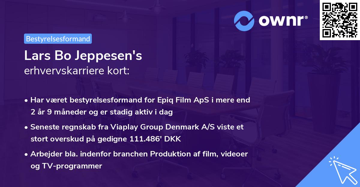 Lars Bo Jeppesen's erhvervskarriere kort