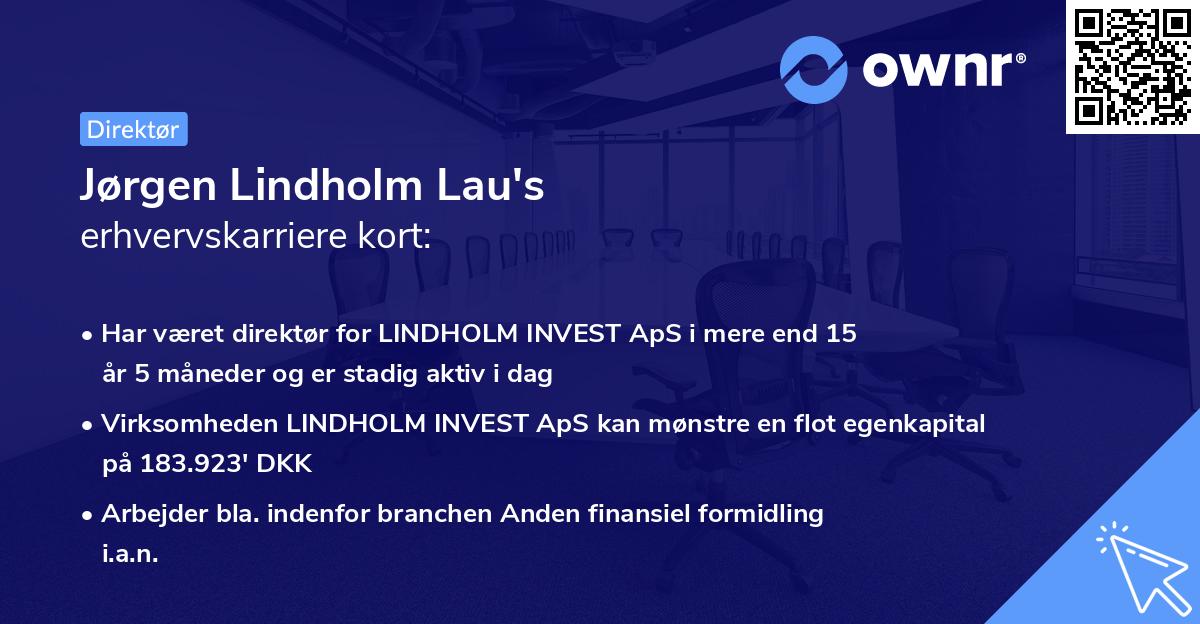 Jørgen Lindholm Lau's erhvervskarriere kort