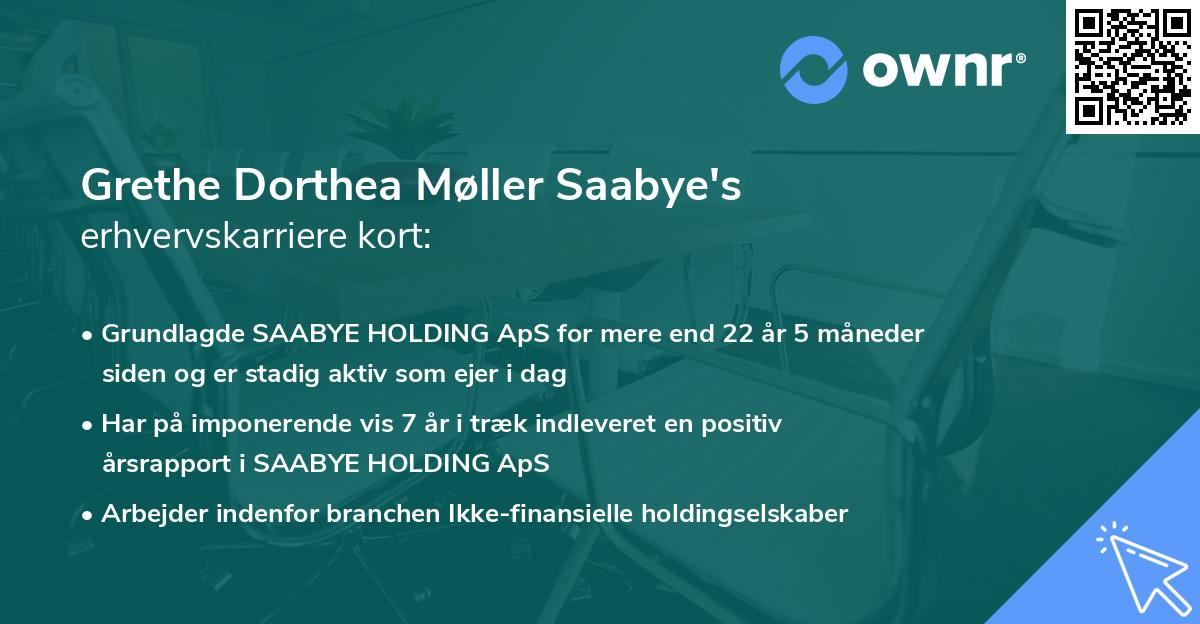 Grethe Dorthea Møller Saabye's erhvervskarriere kort