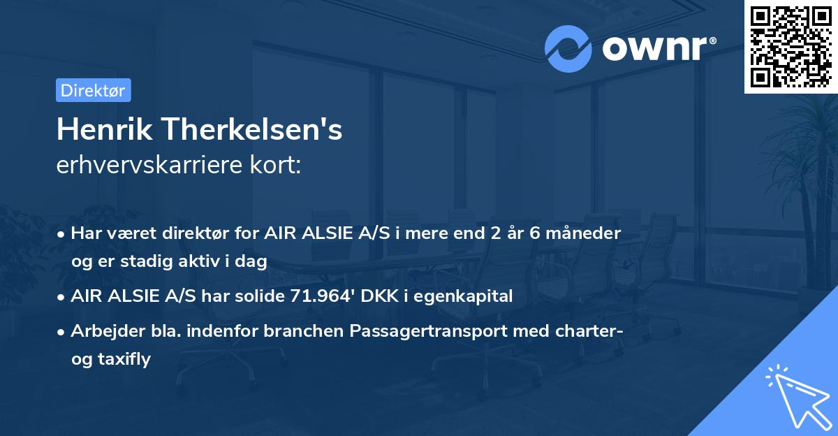 Henrik Therkelsen's erhvervskarriere kort