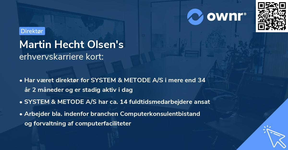 Martin Hecht Olsen's erhvervskarriere kort