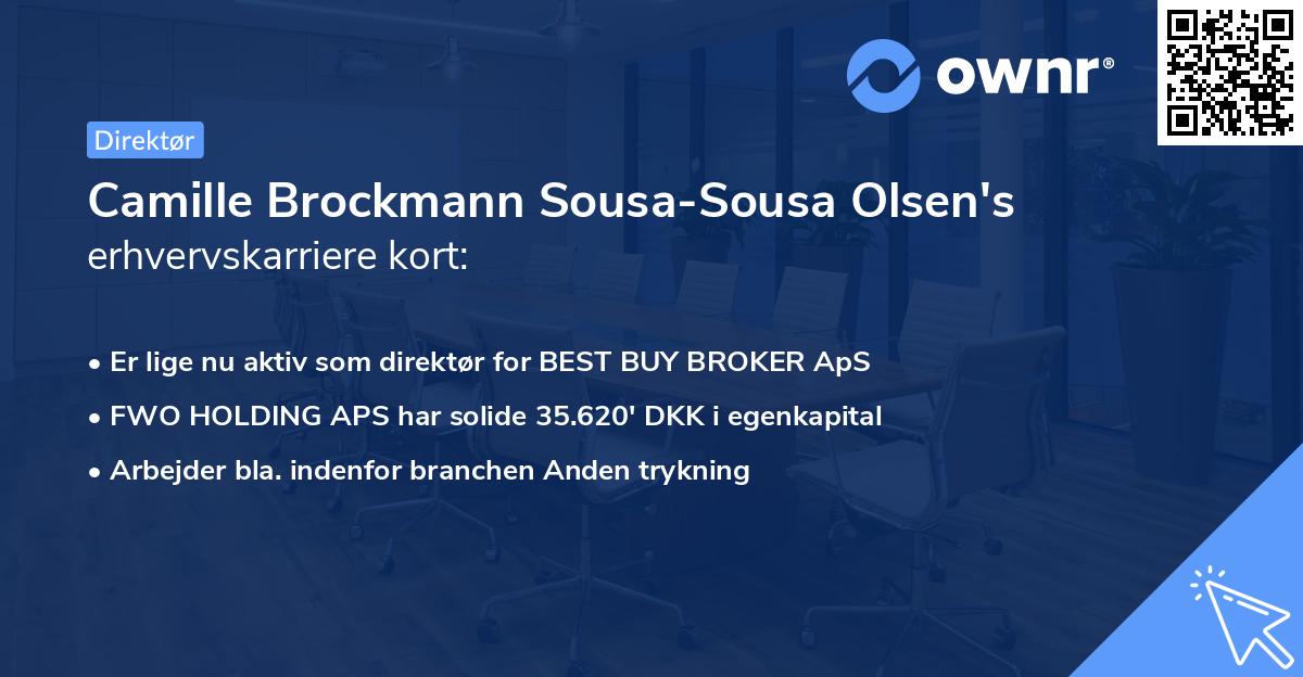 Camille Brockmann Sousa-Sousa Olsen's erhvervskarriere kort