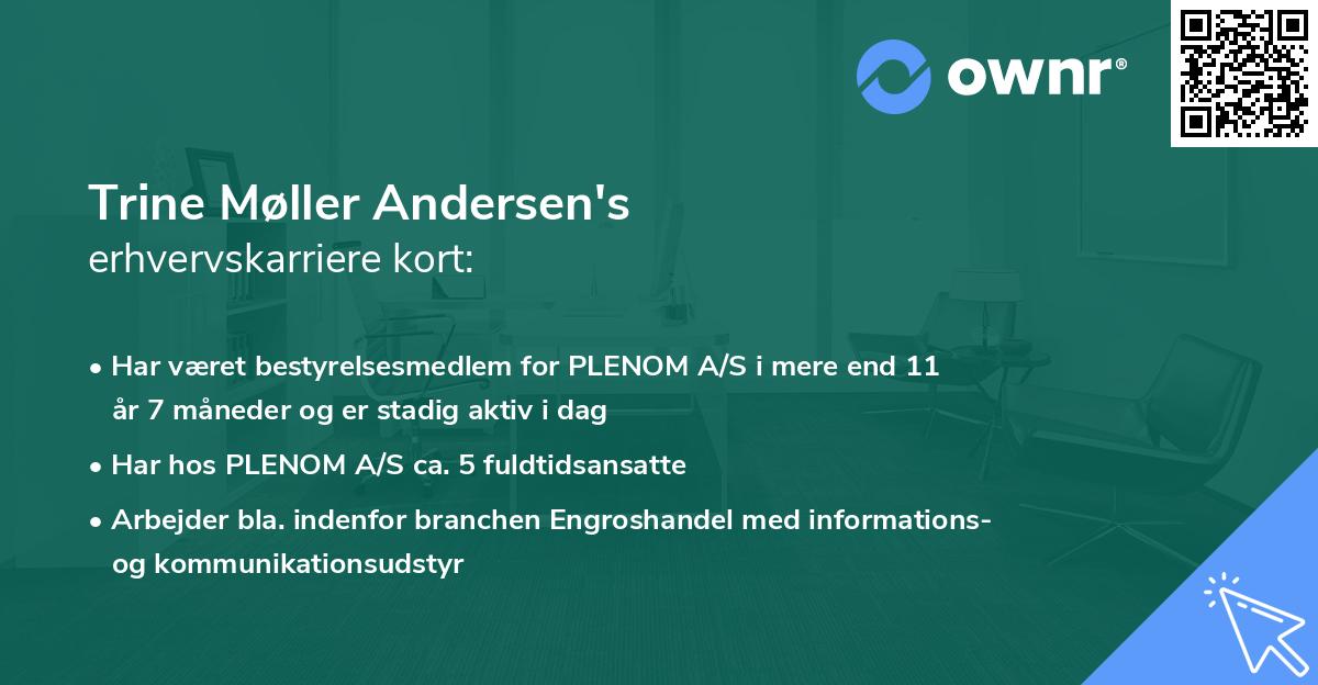 Trine Møller Andersen's erhvervskarriere kort