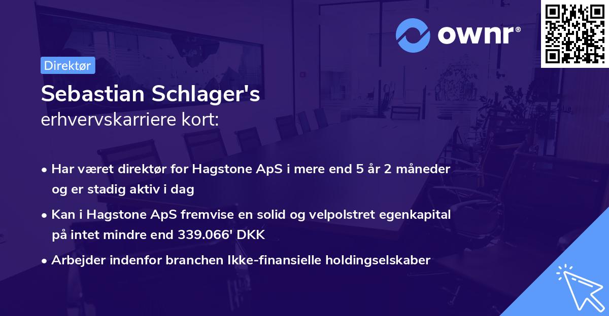 Sebastian Schlager's erhvervskarriere kort