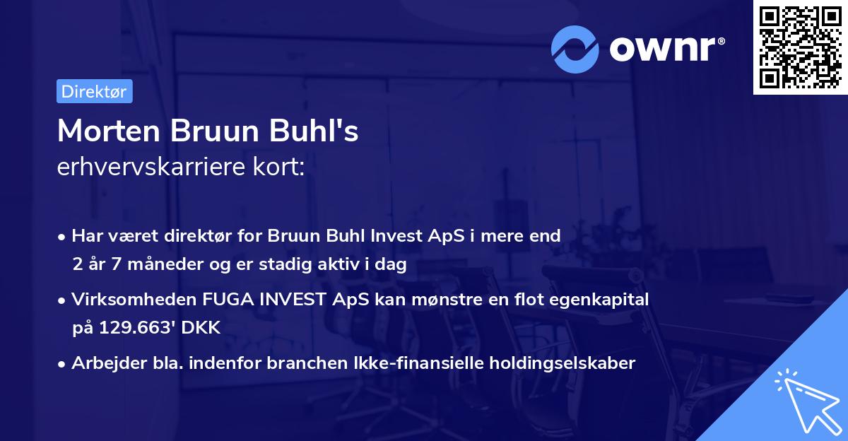 Morten Bruun Buhl's erhvervskarriere kort