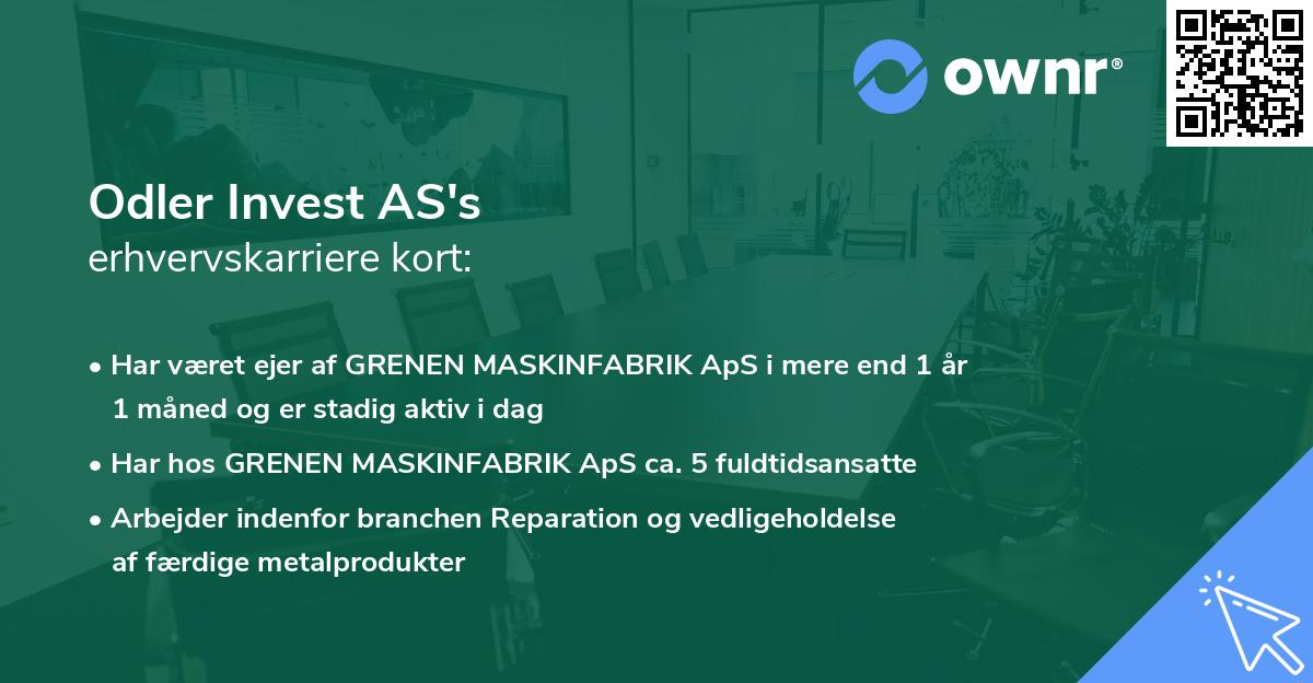 Odler Invest AS's erhvervskarriere kort