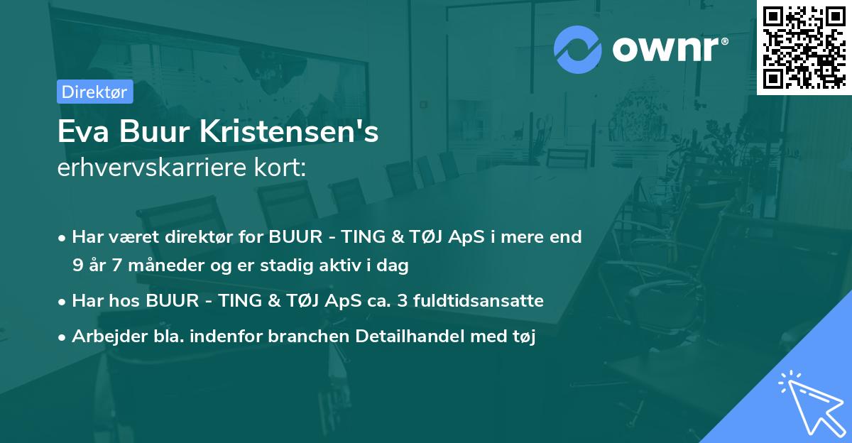 Eva Buur Kristensen's erhvervskarriere kort
