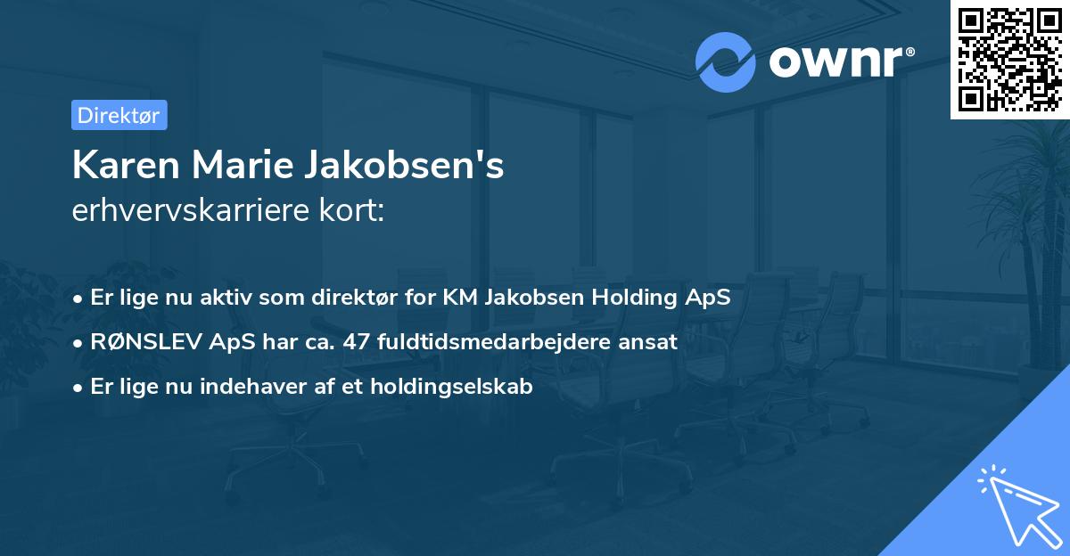 Karen Marie Jakobsen's erhvervskarriere kort