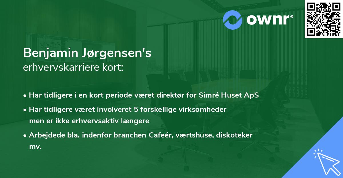 Benjamin Jørgensen's erhvervskarriere kort
