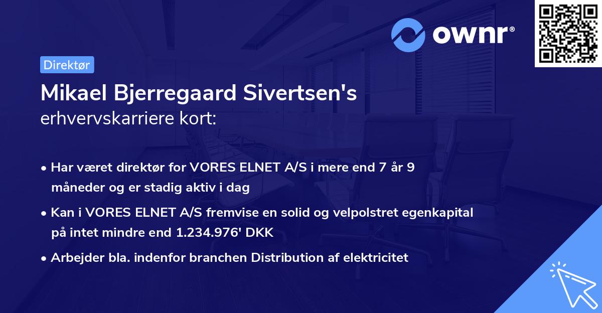 Mikael Bjerregaard Sivertsen's erhvervskarriere kort