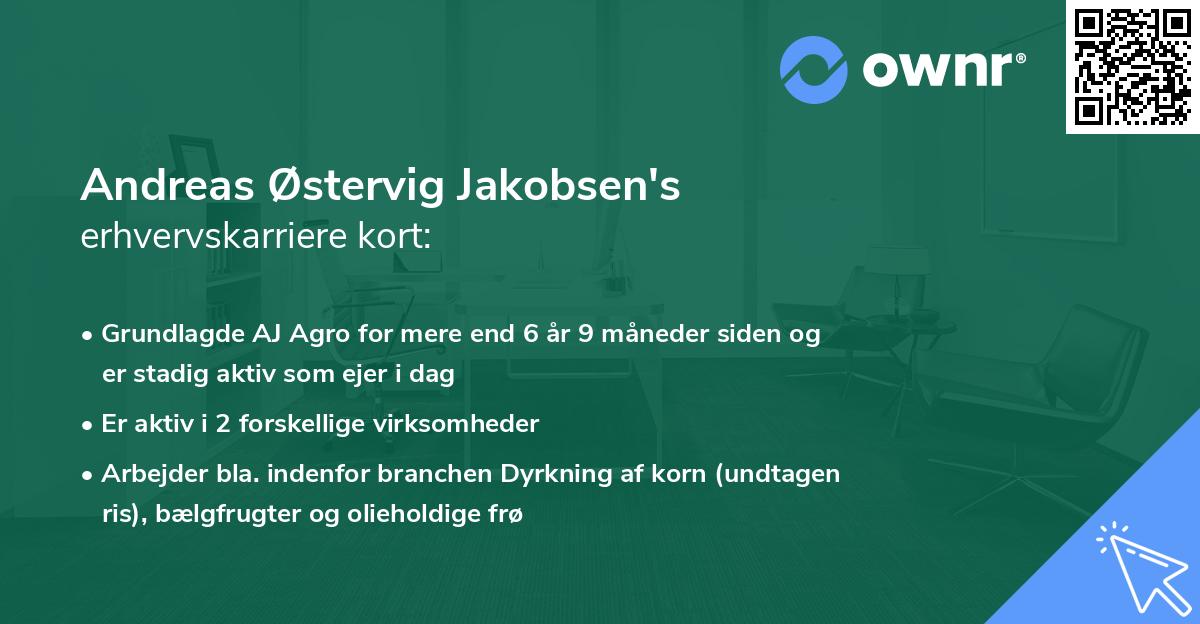 Andreas Østervig Jakobsen's erhvervskarriere kort