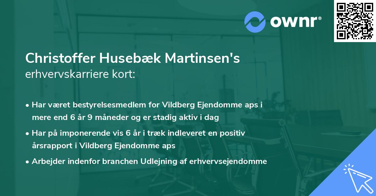 Christoffer Husebæk Martinsen's erhvervskarriere kort