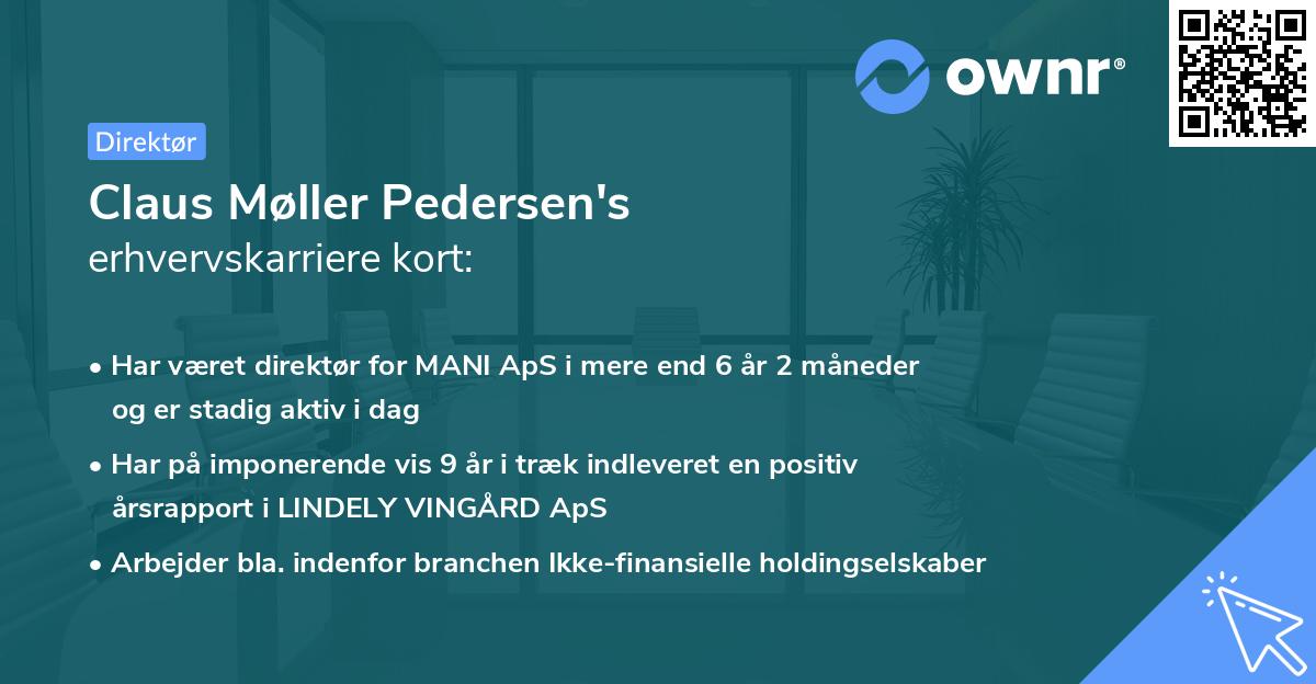 Claus Møller Pedersen's erhvervskarriere kort