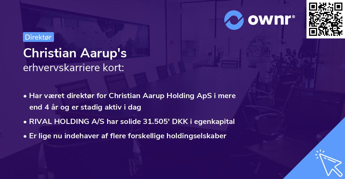 Christian Aarup's erhvervskarriere kort