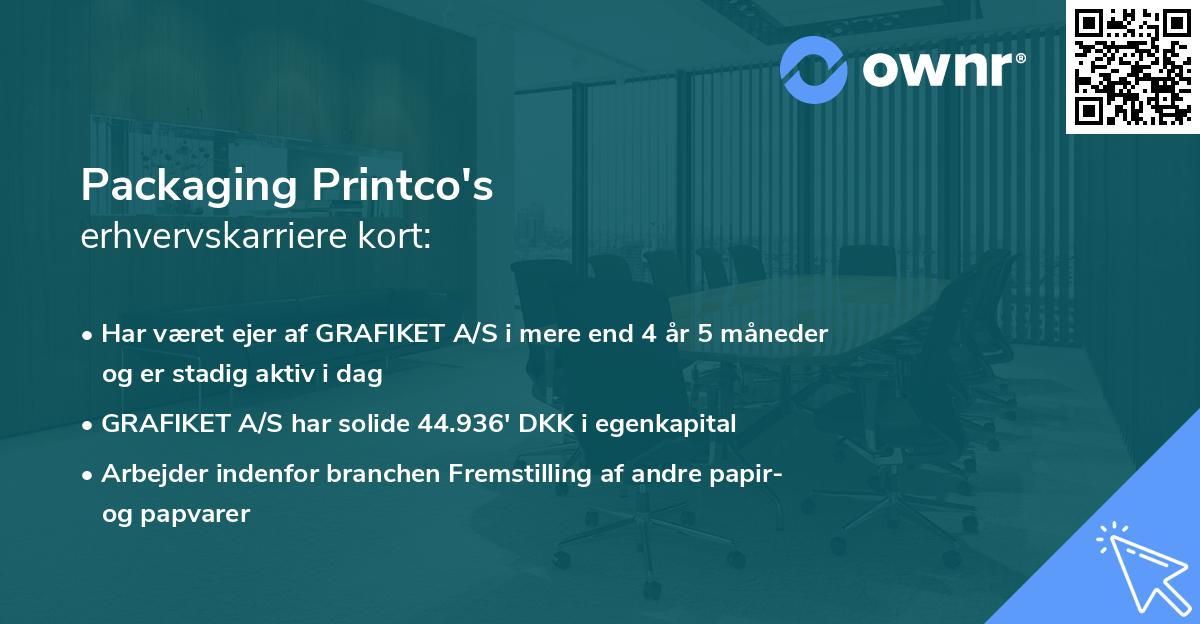 Packaging Printco's erhvervskarriere kort