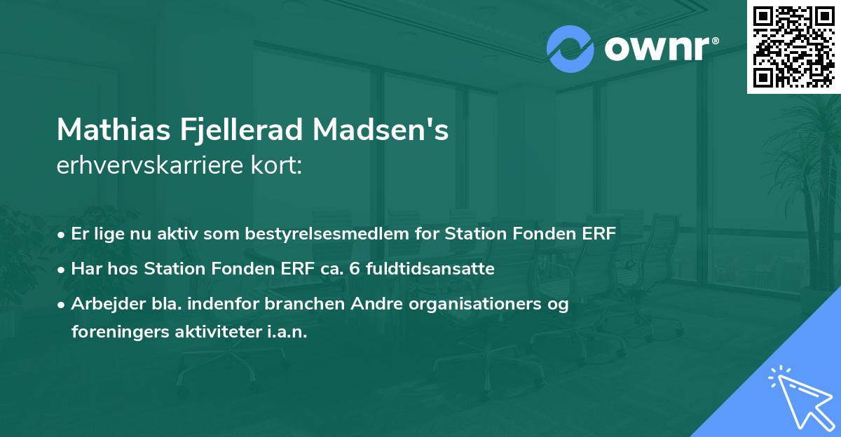 Mathias Fjellerad Madsen's erhvervskarriere kort