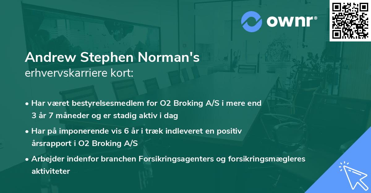 Andrew Stephen Norman's erhvervskarriere kort