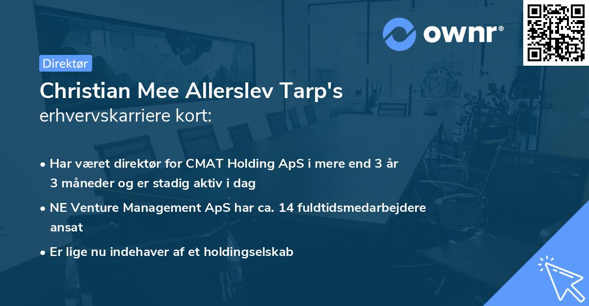 Christian Mee Allerslev Tarp's erhvervskarriere kort