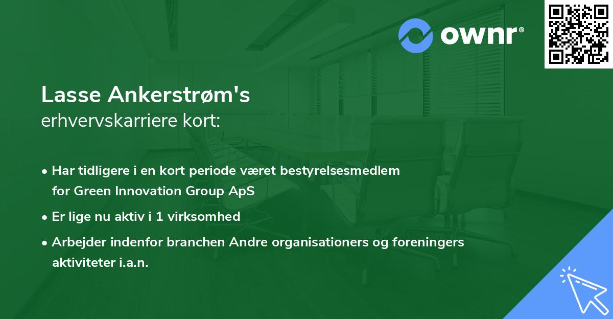 Lasse Ankerstrøm's erhvervskarriere kort