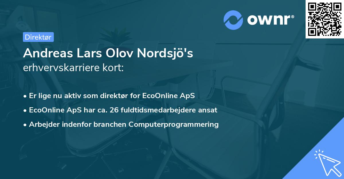 Andreas Lars Olov Nordsjö's erhvervskarriere kort