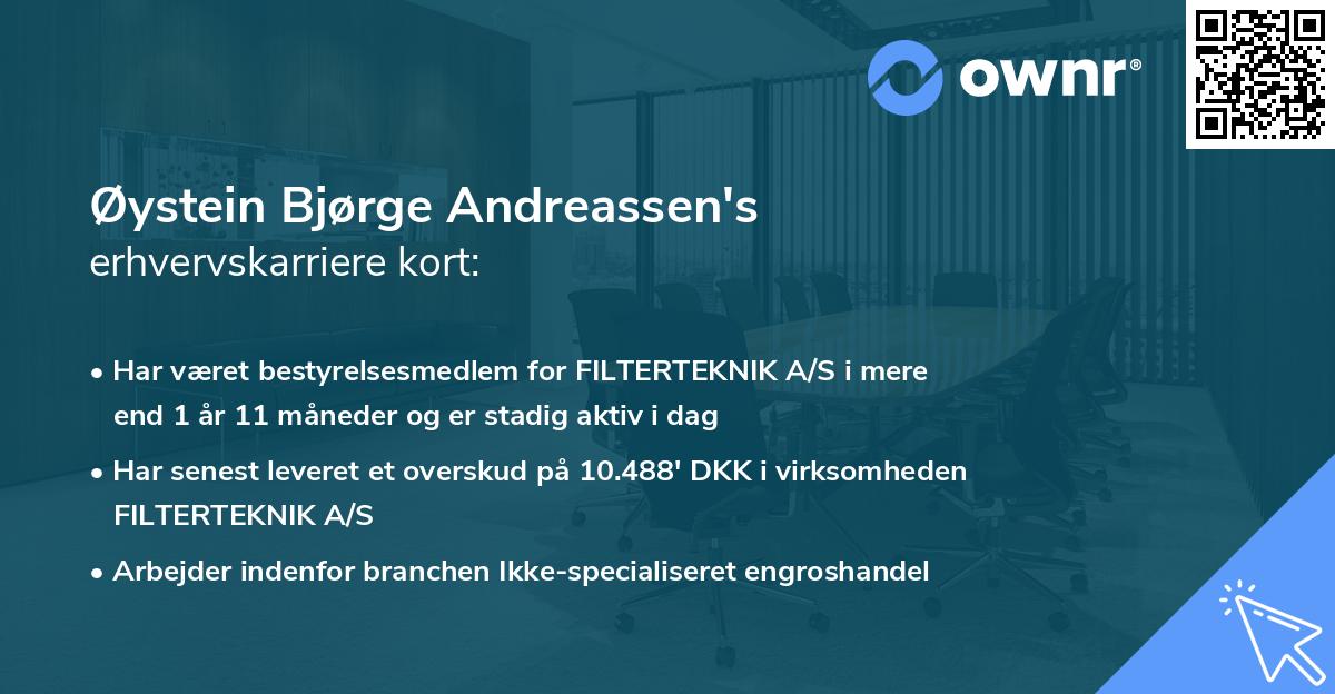 Øystein Bjørge Andreassen's erhvervskarriere kort