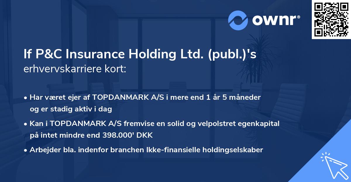 If P&C Insurance Holding Ltd. (publ.)'s erhvervskarriere kort