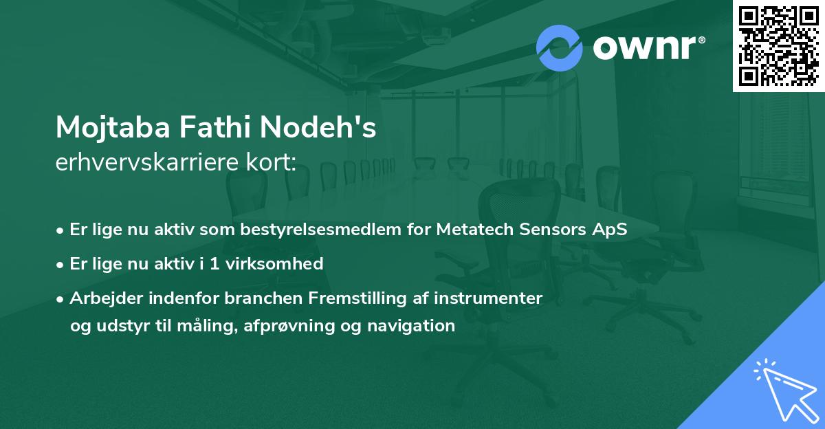 Mojtaba Fathi Nodeh's erhvervskarriere kort