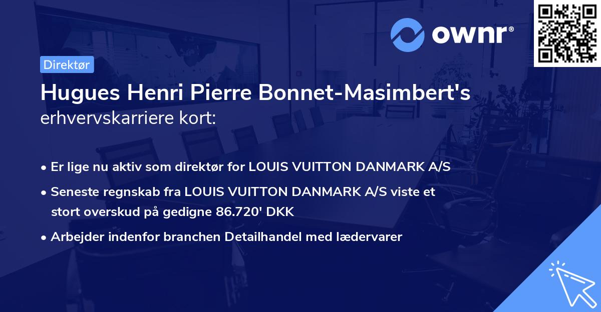 Hugues Henri Pierre Bonnet-Masimbert's erhvervskarriere kort