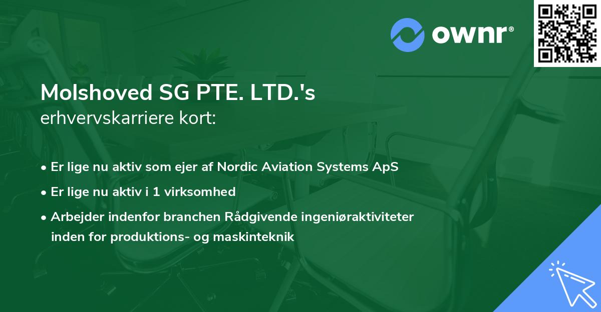 Molshoved SG PTE. LTD.'s erhvervskarriere kort