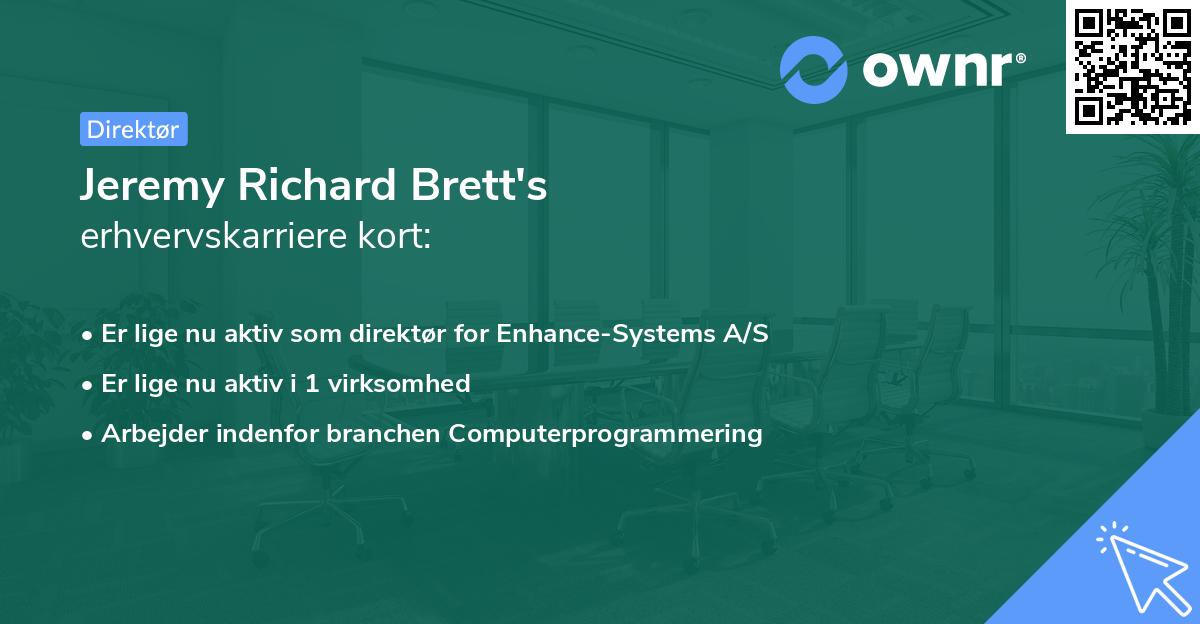 Jeremy Richard Brett's erhvervskarriere kort