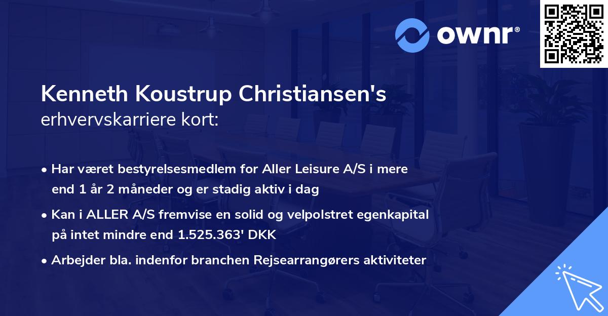 Kenneth Koustrup Christiansen's erhvervskarriere kort