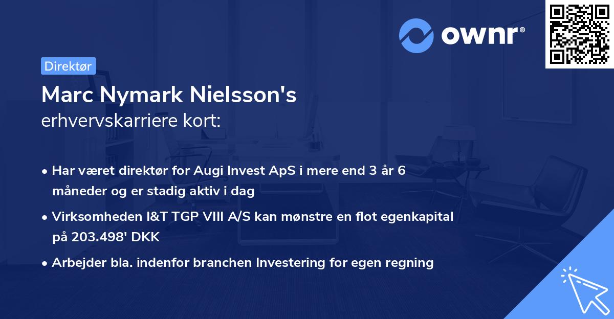 Marc Nymark Nielsson's erhvervskarriere kort