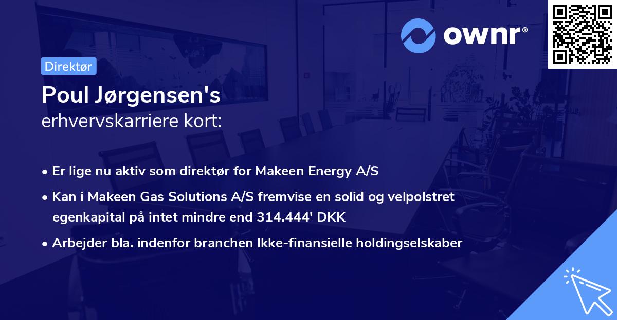 Poul Jørgensen's erhvervskarriere kort