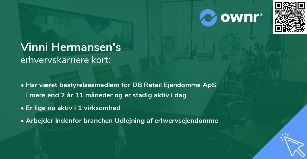 Vinni Hermansen's erhvervskarriere kort