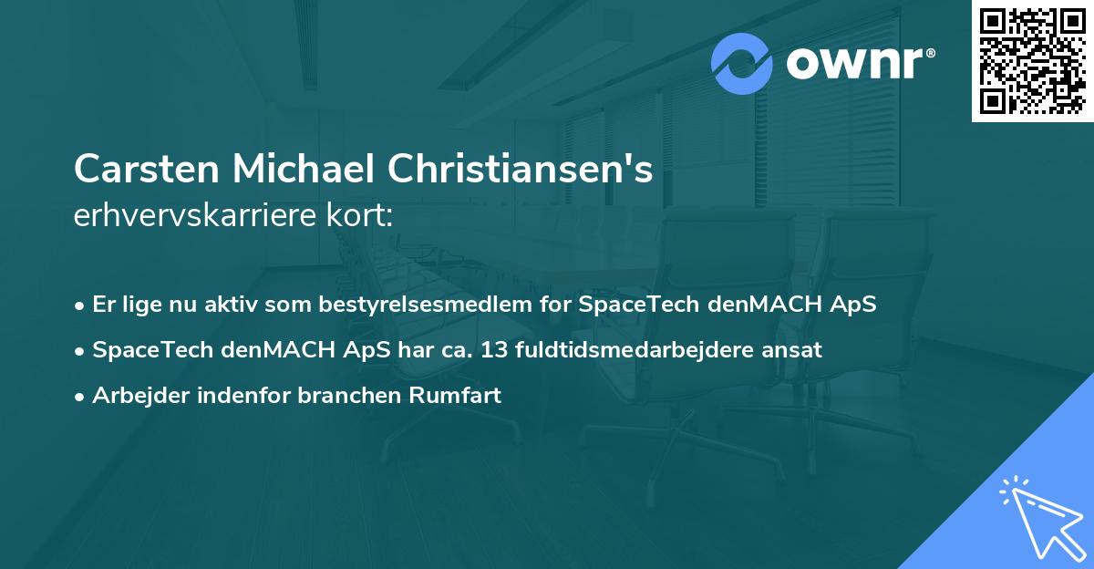 Carsten Michael Christiansen's erhvervskarriere kort