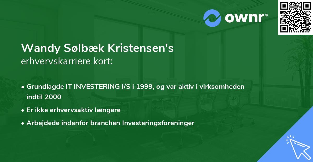 Wandy Sølbæk Kristensen's erhvervskarriere kort