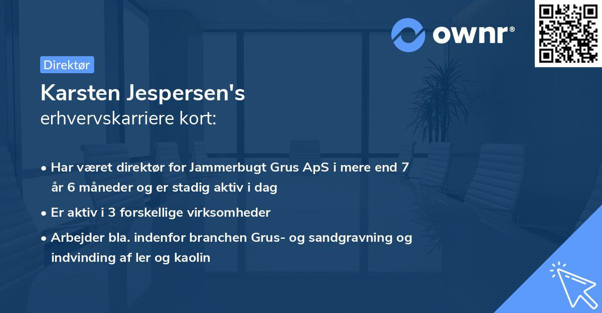 Karsten Jespersen's erhvervskarriere kort