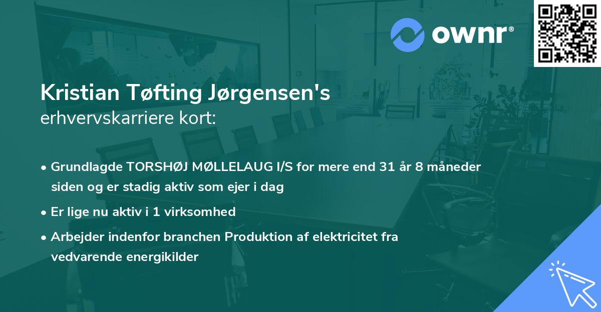 Kristian Tøfting Jørgensen's erhvervskarriere kort
