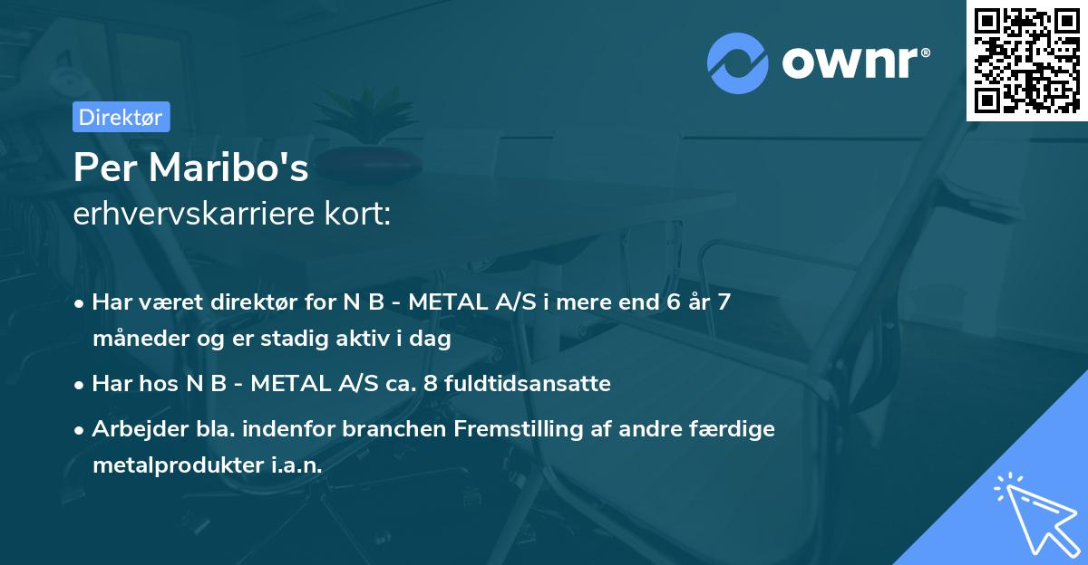 Per Maribo's erhvervskarriere kort