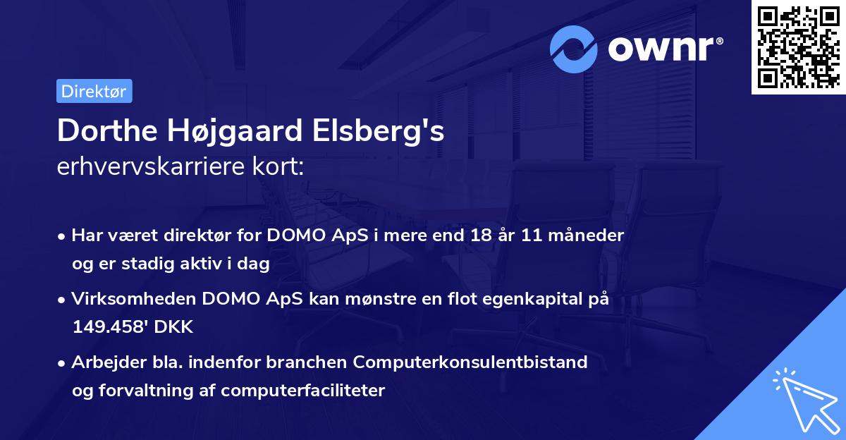 Dorthe Højgaard Elsberg's erhvervskarriere kort
